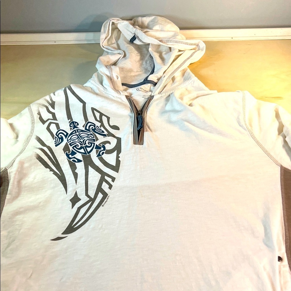 Hawaiian Long Sleeve hooded shirt sz XL by Crazy Shirt